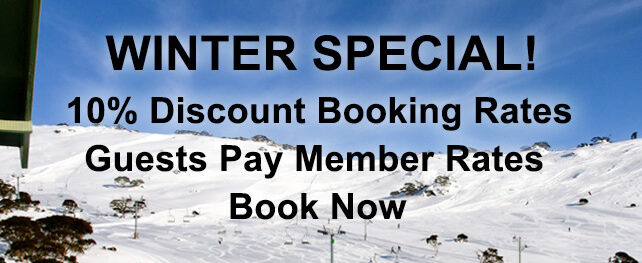 WINTER SPECIAL: 10 % Discount Booking Rates – Guests Pay Member Rates